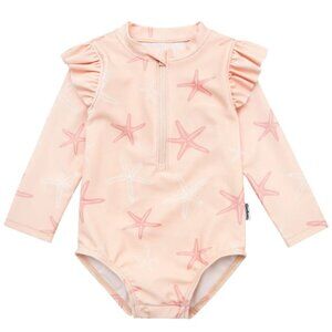 Gerber Baby Girls UPF 50+ Pink Starfish Rash Guard